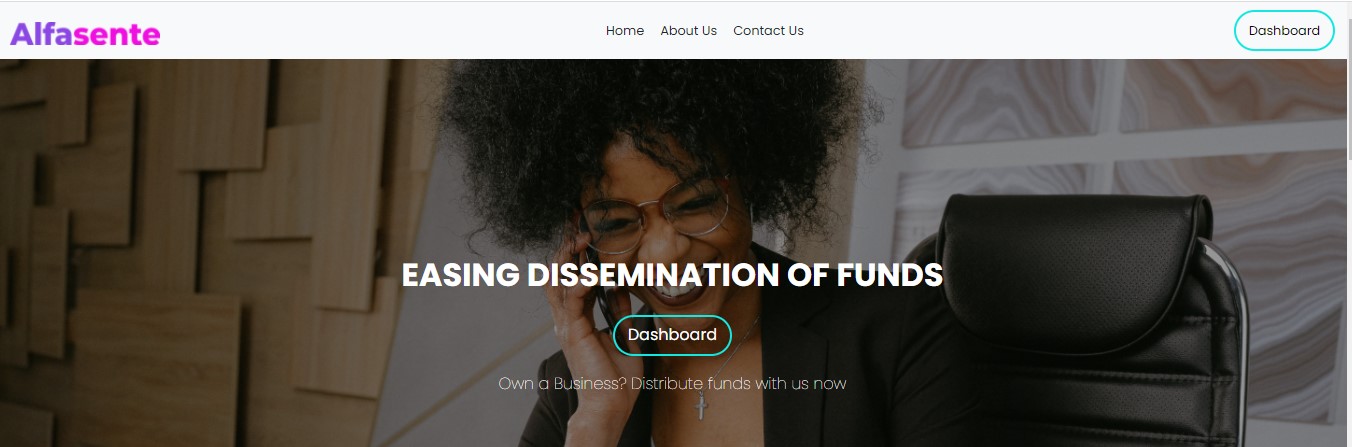 Alfasente fintech product screenshot