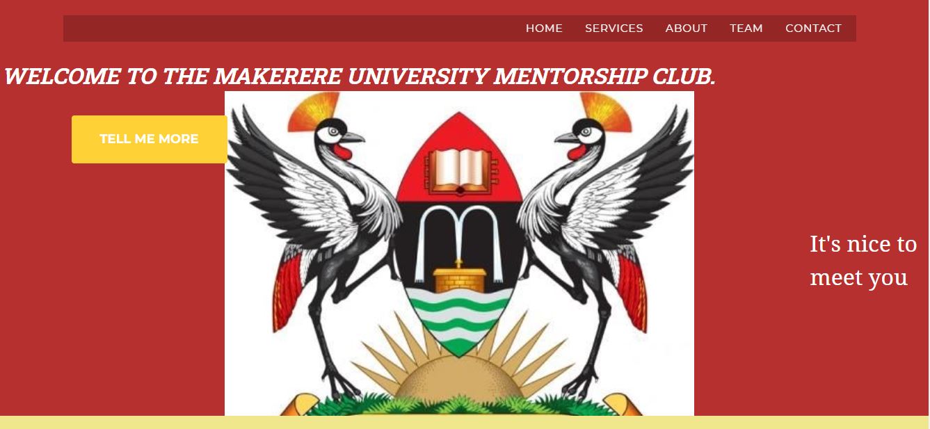 Mentorship Club website screenshot