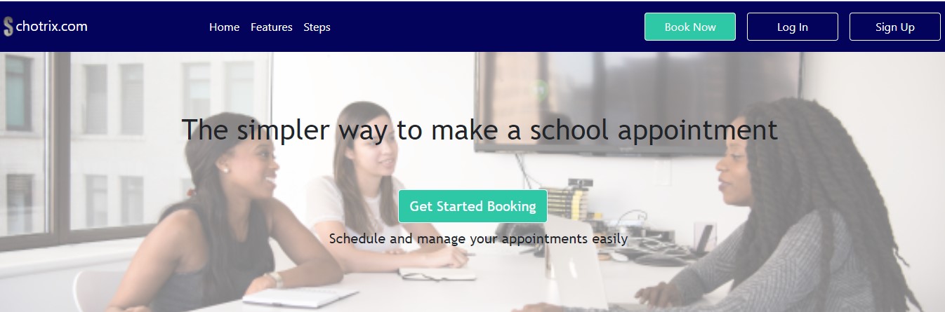 Schotrix school booking system screenshot